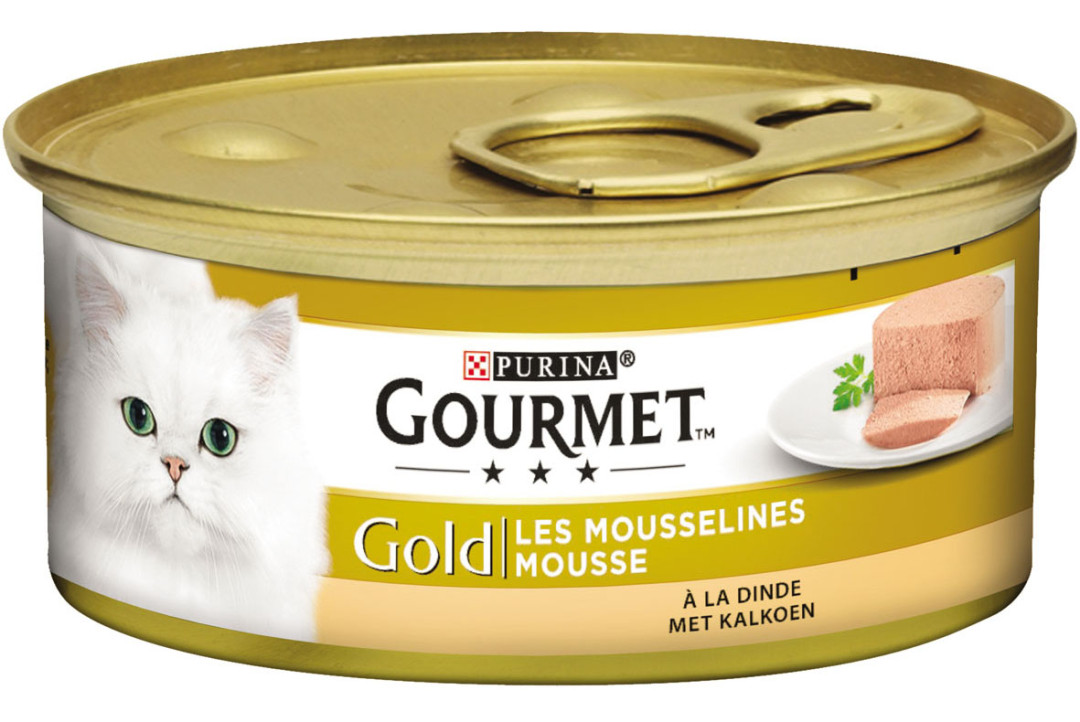 Gourmet kattenvoer Gold Mousse kalkoen <br>85 gr